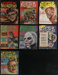 2d0572 LOT OF 7 HORROR MONSTERS MAGAZINES 1960s filled with great scary images & articles!