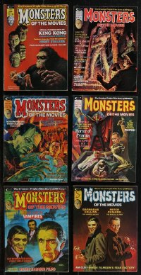 2d0578 LOT OF 6 MONSTERS OF THE MOVIES MAGAZINES 1970s includes the first three issues, horror!