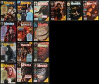 2d0526 LOT OF 15 MONSTERLAND MAGAZINES 1980s filled with great horror images & articles!