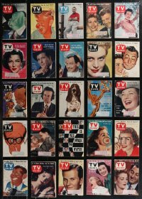 2d0901 LOT OF 25 TV GUIDE 1957 MAGAZINES 1957 filled with great television images & articles!