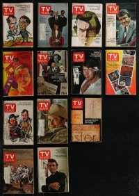 2d0902 LOT OF 13 TV GUIDE 1972 MAGAZINES 1972 filled with great television images & articles!