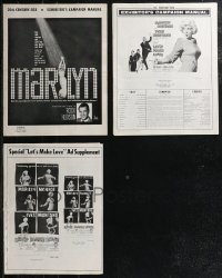 2d0246 LOT OF 2 MARILYN MONROE PRESSBOOKS 1960s advertising for Let's Make Love & Marilyn!