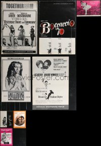 2d0188 LOT OF 8 SOPHIA LOREN PRESSBOOKS 1950s-1960s advertising for several of her movies!
