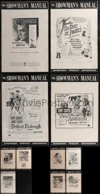 2d0172 LOT OF 11 UNIVERSAL TONY CURTIS PRESSBOOKS 1950s-1960s advertising for several of his movies!
