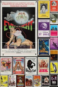 2d0015 LOT OF 34 TRI-FOLDED ONE-SHEETS 1970s-1980s great images from a variety of movies!