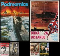 2d1144 LOT OF 6 FORMERLY FOLDED WAR YUGOSLAVIAN POSTERS 1960s-1980s different movie images!