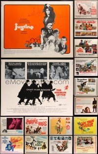 2d1176 LOT OF 24 UNFOLDED HALF-SHEETS 1960s-1970s great images from a variety of different movies!