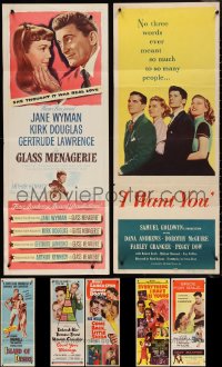 2d1085 LOT OF 9 FORMERLY FOLDED INSERTS 1950s great images from a variety of different movies!