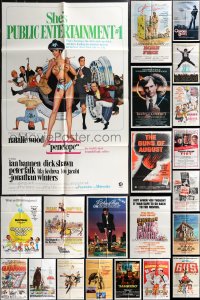 2d0278 LOT OF 63 FOLDED ONE-SHEETS 1960s-1980s great images from a variety of different movies!