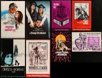 2d0187 LOT OF 8 UNCUT SEXPLOITATION PRESSBOOKS 1960s-1970s advertising for several sexy movies!