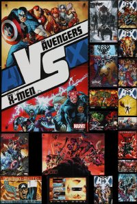 2d1201 LOT OF 29 MOSTLY FORMERLY FOLDED MARVEL COMIC BOOK SPECIAL POSTERS 2000s-2010s cool!