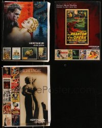2d0652 LOT OF 3 HERITAGE 2008 MOVIE POSTER AUCTION CATALOGS 2008 great color images!