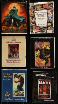 2d0641 LOT OF 6 MISCELLANEOUS AUCTION CATALOGS 1990s-2000s cool movie posters & other memorabilia!