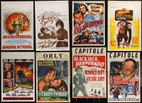 2d1000 LOT OF 14 MOSTLY FORMERLY FOLDED BELGIAN POSTERS 1950s-1970s a variety of movie images!