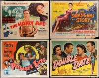 2d1195 LOT OF 8 MOSTLY FORMERLY FOLDED HALF-SHEETS 1940s-1950s a variety of cool movie images!