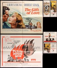 2d0769 LOT OF 6 1/2 SHEETS & INSERTS 1950s-1970s great images from a variety of different movies!