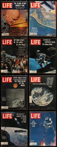 2d0565 LOT OF 8 1960S ASTRONAUTS LIFE MAGAZINES 1960s filled with great space images & articles!