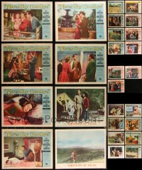 2d0421 LOT OF 27 LOBBY CARDS FROM ROCK HUDSON MOVIES 1950s incomplete sets from his movies!