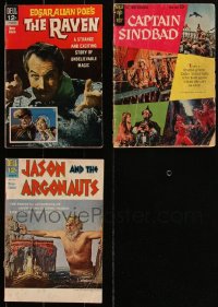 2d0709 LOT OF 3 HORROR MOVIE COMIC BOOKS 1963 The Raven, Captain Sindbad, Jason & the Argonauts!