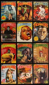2d0536 LOT OF 12 HOUSE OF HAMMER ENGLISH MOVIE MAGAZINES 1970s filled with great images & articles!