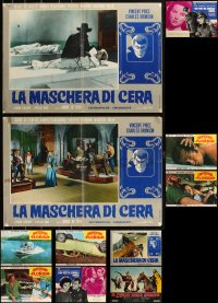 2d1123 LOT OF 15 FORMERLY FOLDED 19X27 ITALIAN PHOTOBUSTAS 1950s-1980s a variety of movie scenes!