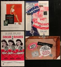 2d0230 LOT OF 4 GINGER ROGERS PRESSBOOKS 1930s-1940s Heartbeats, Romance in Manhattan & more!