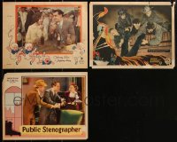 2d0477 LOT OF 3 SILENT MOVIE LOBBY CARDS 1920s great scenes from a variety of different movies!