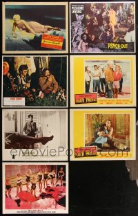 2d0468 LOT OF 7 1950s-1960s LOBBY CARDS 1950s-1960s great scenes from a variety of different movies!