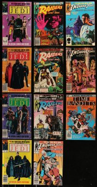 2d0703 LOT OF 11 MARVEL SCI-FI/FANTASY COMIC BOOKS 1980s Star Wars, Indiana Jones, Time Bandits!