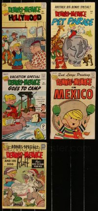 2d0707 LOT OF 5 DENNIS THE MENACE COMIC BOOKS 1960s great art by Hank Ketcham!