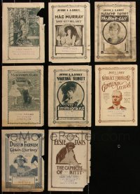 2d0907 LOT OF 8 1910S HERALDS 1910s great images & info from a variety of silent movies!