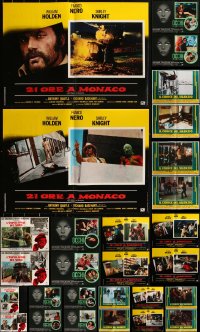 2d1108 LOT OF 39 FORMERLY FOLDED ITALIAN PHOTOBUSTAS 1970s-1980s a variety of cool movie images!