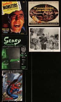 2d0592 LOT OF 5 MAGAZINES & MISCELLANEOUS ITEMS 1960s-2000s cool horror/sci-fi images!