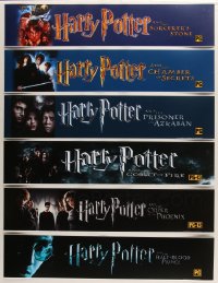 2d0025 LOT OF 8 5X25 HARRY POTTER MYLAR MARQUEES 2000s great images from each movie in the series!