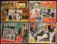2d0044 LOT OF 4 ALFRED HITCHCOCK MEXICAN LOBBY CARDS 1960s-1970s Rear Window, North by Northwest!