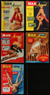 2d0590 LOT OF 5 MODERN MAN ANNUAL VOLUMES 1-5 MAGAZINES 1950s first five volumes, sexy images!