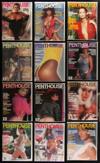 2d0539 LOT OF 12 1986 PENTHOUSE MAGAZINES 1986 every issue for that year with sexy nude images!