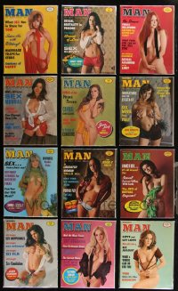 2d0534 LOT OF 12 MODERN MAN 1972 MAGAZINES 1972 every issue for that year with sexy nude images!