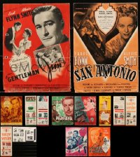 2d0515 LOT OF 9 ERROL FLYNN FRENCH PRESSBOOKS 1940s-1950s most showing the posters, ultra rare!