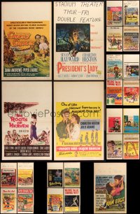 2d0496 LOT OF 25 FOLDED WINDOW CARDS 1950s great images from a variety of different movies!