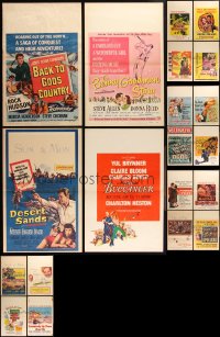 2d0497 LOT OF 24 FOLDED WINDOW CARDS 1950s great images from a variety of different movies!