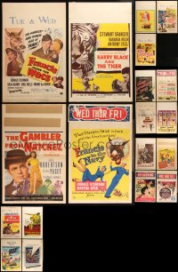 2d0498 LOT OF 23 FOLDED WINDOW CARDS 1950s great images from a variety of different movies!