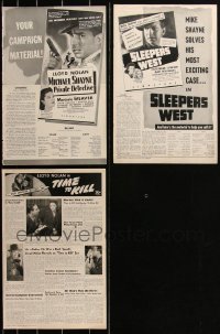 2d0235 LOT OF 3 LLOYD NOLAN MYSTERY PRESSBOOKS 1940s Michael Shayne, Sleepers West, Time To Kill