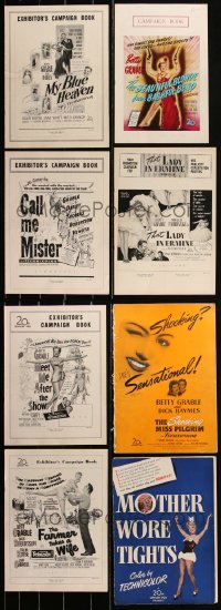 2d0193 LOT OF 8 20TH CENTURY FOX BETTY GRABLE PRESSBOOKS 1940s-1950s My Blue Heaven & more!