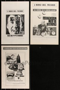 2d0238 LOT OF 3 HAMMER HORROR PRESSBOOKS 1960s-1970s cool Dracula & Frankenstein movies!