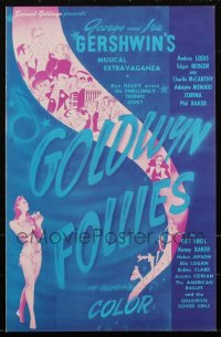 2d0131 LOT OF 44 UNCUT GOLDWYN FOLLIES R44 PRESSBOOKS R1944 great Al Hirschfeld cover art!
