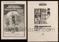 2d0243 LOT OF 2 SEAN CONNERY JAMES BOND PRESSBOOKS 1960s-1970s From Russia With Love, Diamonds Are Forever