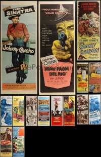 2d1066 LOT OF 15 FORMERLY FOLDED COWBOY WESTERN INSERTS 1940s-1970s a variety of cool movie images!