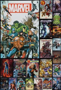 2d1204 LOT OF 25 MOSTLY FORMERLY FOLDED MARVEL COMIC BOOK SPECIAL POSTERS 1980s-2010s cool!