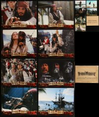 2d0094 LOT OF 14 2003-06 PIRATES OF THE CARIBBEAN FRENCH LOBBY CARDS 2003-2006 Johnny Depp!